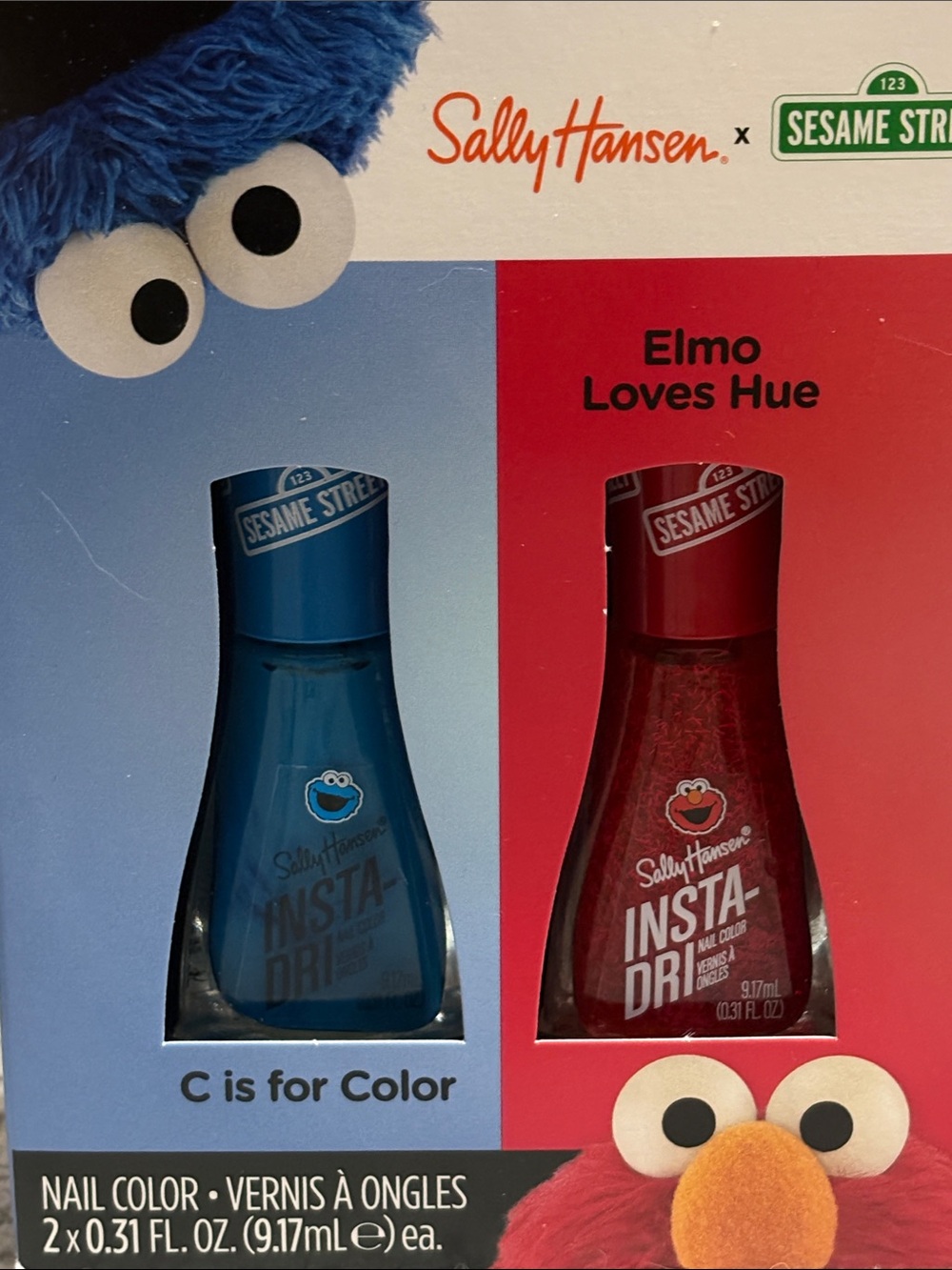 Sesame Street Nail Color Duo - Blue & Red